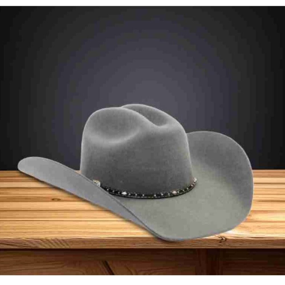 Mens Grey Classic Cowboy Hat